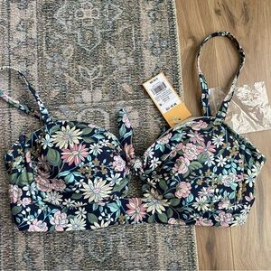 Floral Bikini Top with Adjustable Straps